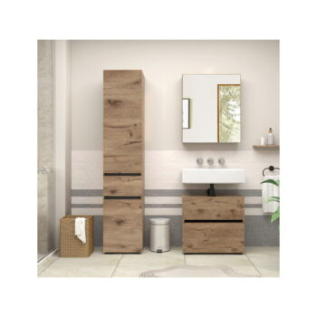 Skrinka pod umývadlo v dekore duba v prírodnej farbe 60x55 cm Wisla – Støraa - Image 6