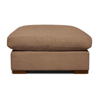 Svetlohnedý menčestrový taburet Comfy – Scandic - Image 2