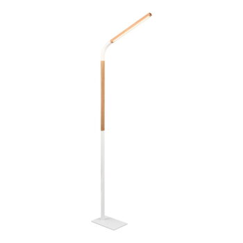 LED stojacia lampa v bielej a prírodnej farbe s dreveným tienidlom (výška 169,5 cm) Norris – Trio - Image 5