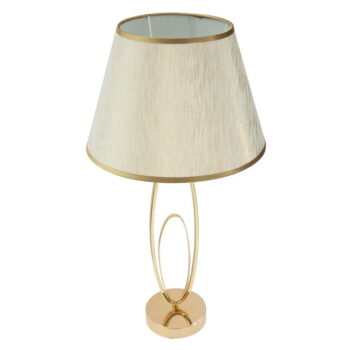 Biela stolová lampa s konštrukciou v zlatej farbe Mauro Ferretti Glam Flush - Image 7