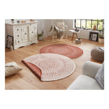 Červený vonkajší koberec NORTHRUGS Porto, ø 140 cm - Image 2