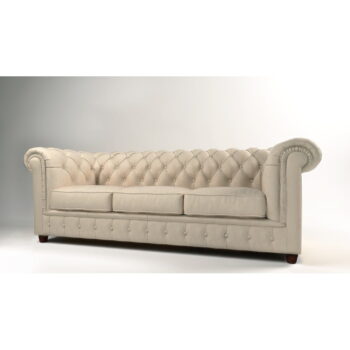 Krémová zamatová pohovka 230 cm Cambridge - Ropez - Image 2
