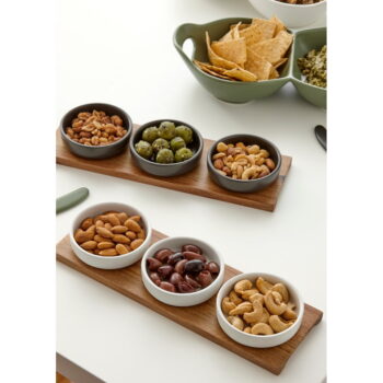 Zelené servírovacie misy v súprave 3 ks z kameniny Host – Ladelle – Obrázok 2