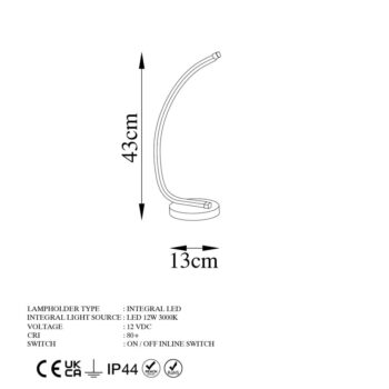 LED stolová lampa v zlatej farbe (výška  43 cm) Bevel – Opviq lights - Image 3