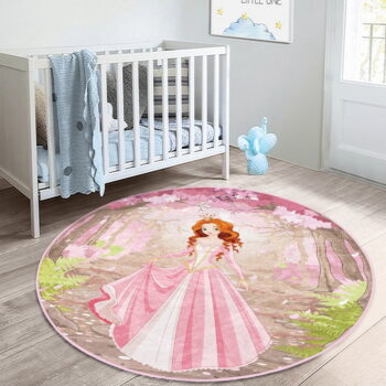 Ružový detský koberec ø 120 cm Comfort – Mila Home - Image 5
