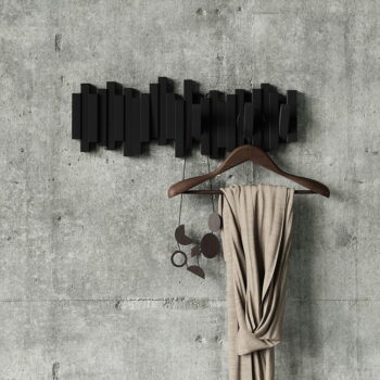 Čierny plastový nástenný vešiak Sticks - Umbra – Obrázok 5