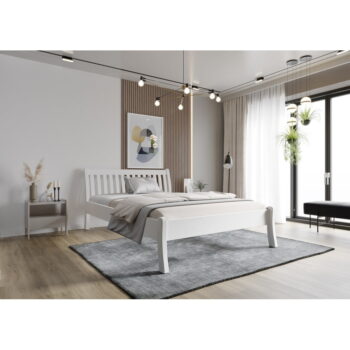 Biela dvojlôžková posteľ z borovicového dreva 160x200 cm Tonja – Olivia Living - Image 11