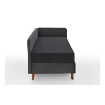 Tmavosivá čalúnená jednolôžková posteľ s úložným priestorom 90x200 cm Cabana – Meise Möbel - Image 3
