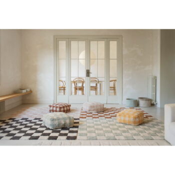 Svetloružovo-krémový prateľný ručne tkaný bavlnený koberec 120x160 cm Kitchen Tiles Rose – Lorena Canals - Image 7