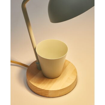 Stolová lampa v mentolovej farbe s kovovým tienidlom (výška 37 cm) Katia – Kave Home - Image 4