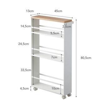 Biely kovový kúpeľňový regál 47,5x81 cm Tower – YAMAZAKI – Obrázok 5