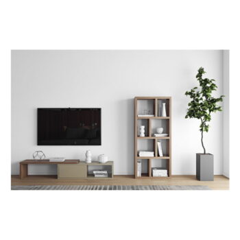 Hnedá knižnica v dekore orecha 70x159 cm Berlin – TemaHome - Image 2