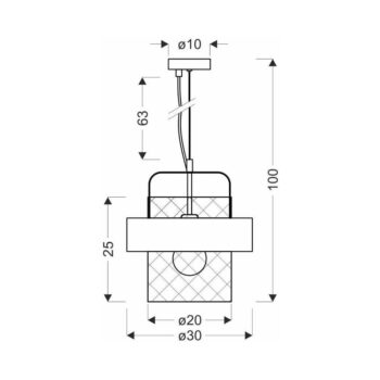 Kovové závesné svietidlo v čierno-medenej farbe ø 30 cm Fiba - Candellux Lighting - Image 3
