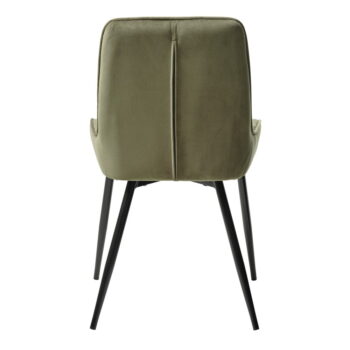 Zelená zamatová jedálenská stolička Milton – Unique Furniture – Obrázok 5