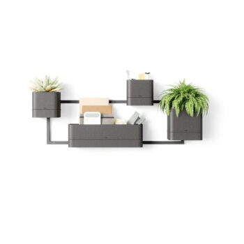 Závesné plastové kvetináče na bylinky v súprave 4 ks Cubiko – Umbra - Image 2