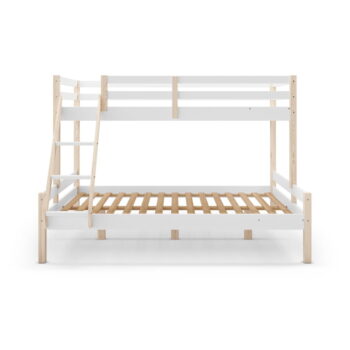 Biela poschodová detská posteľ z borovicového dreva 90x190/140x190 cm Livia – Marckeric - Image 2