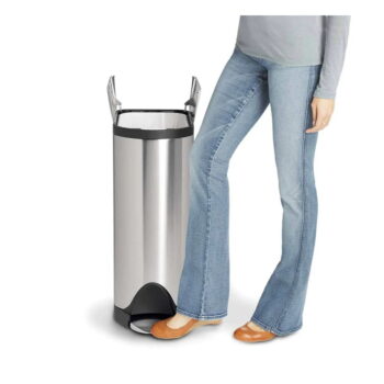 Pedálový oceľový odpadkový kôš 45 l - simplehuman - Image 4