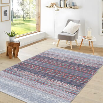 Fialovo-sivý prateľný koberec 120x180 cm Vintage Stripe – Mila Home - Image 7