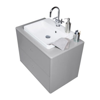 Sivá závesná skrinka s umývadlom bez batérie 80x62 cm Color Bath – Tom Tailor - Image 9