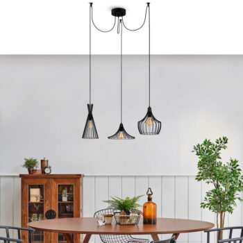 Čierne závesné svietidlo Mezopotamya – Opviq lights - Image 4