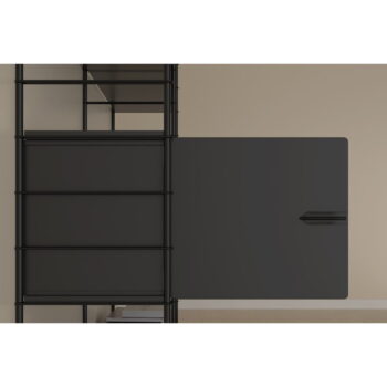 Čierny modulárny policový systém 244x97 cm Dakota – Tenzo - Image 6