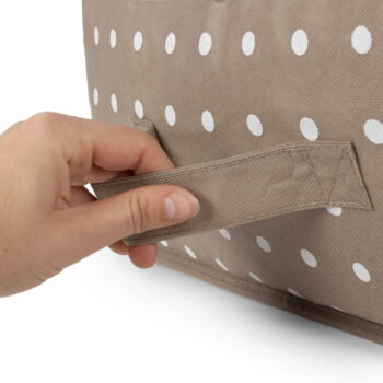 Malý béžový box na uloženie oblečenia Compactor Dots - Image 4