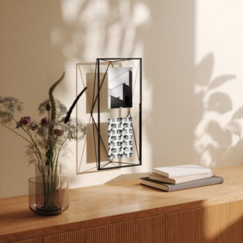 Čierny kovový rámček stojací/na stenu 48x23 cm Prisma – Umbra - Image 3