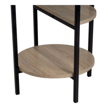 Regál v čierno-prírodnej farbe v dekore duba 40x80 cm – Casa Selección - Image 3