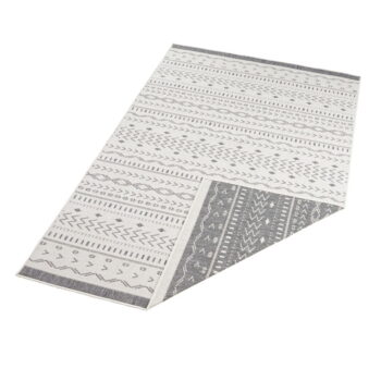 Sivo-krémový vonkajší koberec NORTHRUGS Kuba, 150 x 80 cm - Image 3