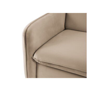 Béžová zamatová rozkladacia pohovka 194 cm Vienna – Cosmopolitan Design – Obrázok 6