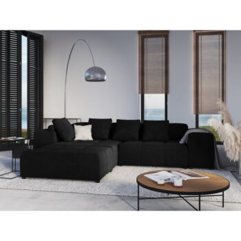 Čierny zamatový vankúš k modulárnej pohovke Rome Velvet - Cosmopolitan Design - Image 3