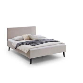 Béžová čalúnená dvojlôžková posteľ 140x200 cm Leira – Meise Möbel – Obrázok 7