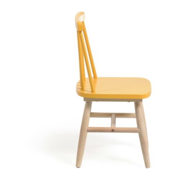 Žltá detská stolička z kaučukového dreva Kave Home Kristie - Image 2