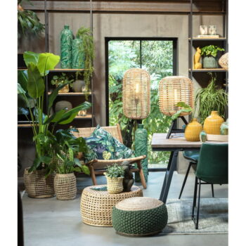 Stojacia lampa v čierno-prírodnej farbe (výška 140 cm) Tabana - Light & Living – Obrázok 2
