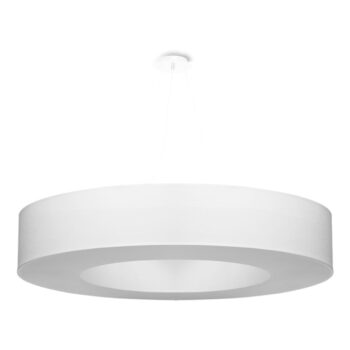 Biele závesné svietidlo s textilným tienidlom ø 90 cm Galata – Nice Lamps