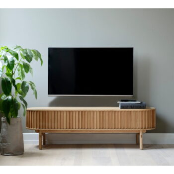 TV stolík v dekore duba v prírodnej farbe 160x48 cm Carno – Unique Furniture – Obrázok 6