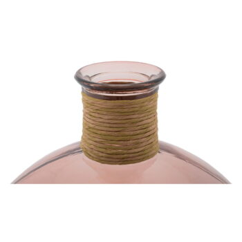 Svetloružová váza z recyklovaného skla Mauro Ferretti Rope Artemis - Image 4