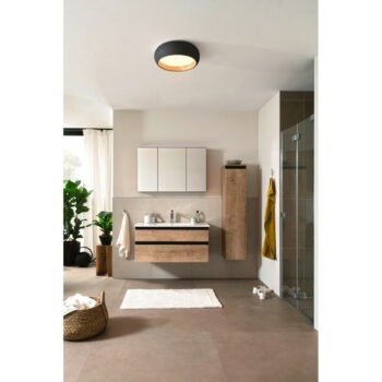 Čierne LED stmievateľné stropné svietidlo Wood – Fischer & Honsel - Image 3