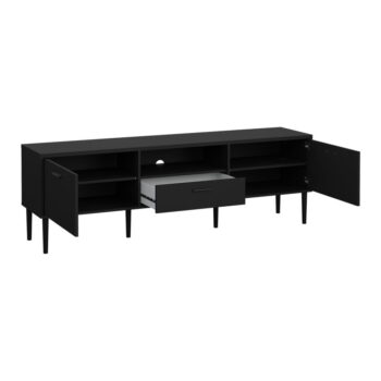 Čierny TV stolík 177x57 cm Media – Tvilum - Image 5