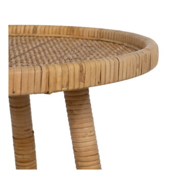 Ratanový okrúhly odkladací stolík ø 45 cm – Ixia – Obrázok 6