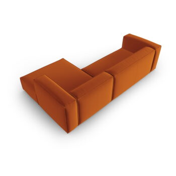 Oranžová zamatová rohová pohovka Mackay – Cosmopolitan Design - Image 3