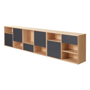 Čierna nízka komoda v dekore duba 267x61 cm Mistral - Hammel Furniture – Obrázok 3