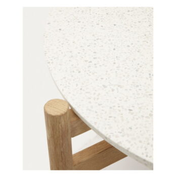 Okrúhly záhradný odkladací stolík s terrazzo doskou ø 88,5 cm Pola – Kave Home - Image 4