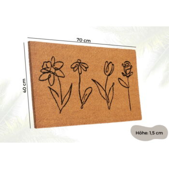 Rohožka z kokosového vlákna 40x70 cm Wildflowers – Hanse Home - Image 7