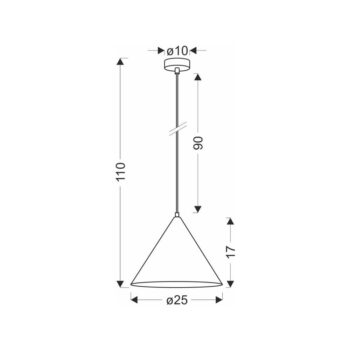 Hnedé závesné svietidlo so skleneným tienidlom ø 25 cm Dunca – Candellux Lighting - Image 5