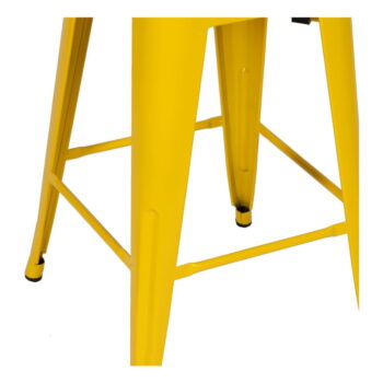 Žlté kovové barové stoličky v súprave 2 ks (výška sedadla 61 cm) – Ixia - Image 5