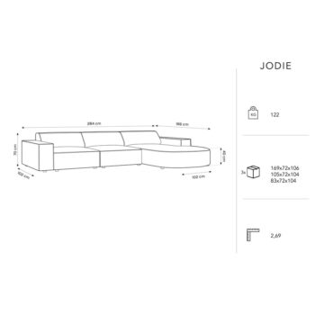 Béžová rohová pohovka z textílie bouclé (pravý roh) Jodie – Micadoni Home - Image 7