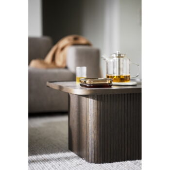 Tmavohnedý konferenčný stolík v dekore duba ø 80 cm Sullivan – Rowico – Obrázok 6