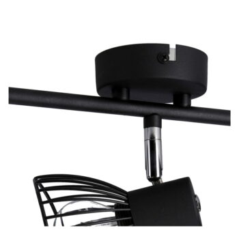 Čierne stropné svietidlo s kovovým tienidlom 56x8 cm Fly – Candellux Lighting - Image 4