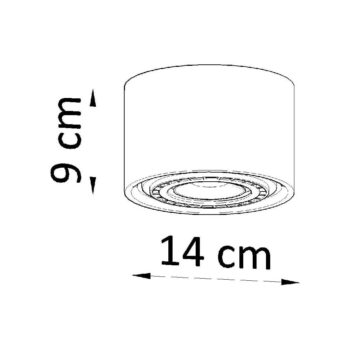 Sivé bodové svietidlo ø 14 cm Spattio - Nice Lamps - Image 7